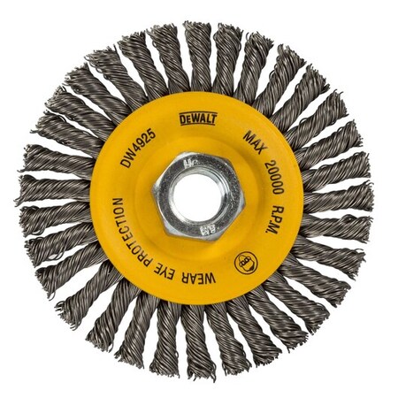 Dewalt 6" X 5/8"-11 Hp .020 Carbon Stringer Wire Wheel DW49202B